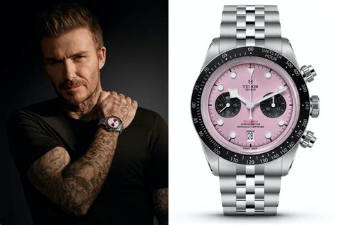 Tudor unveils Black Bay Chrono Pink with David Beckham